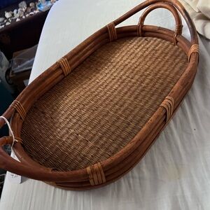 Woven Oval Rattan Basket